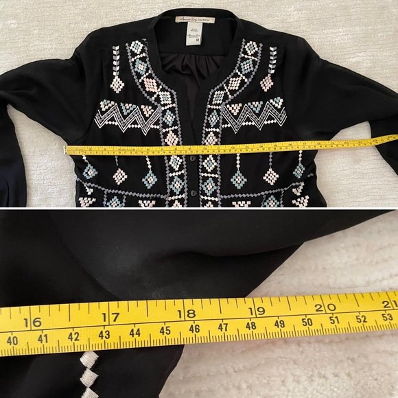 American Rag Cie Womens Dress with Embroidery Details on Bodice and Hemline Sz M - Picture 13 of 17